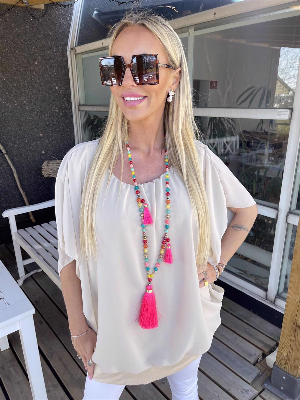 Tea - Topp med löst chiffong tyg över